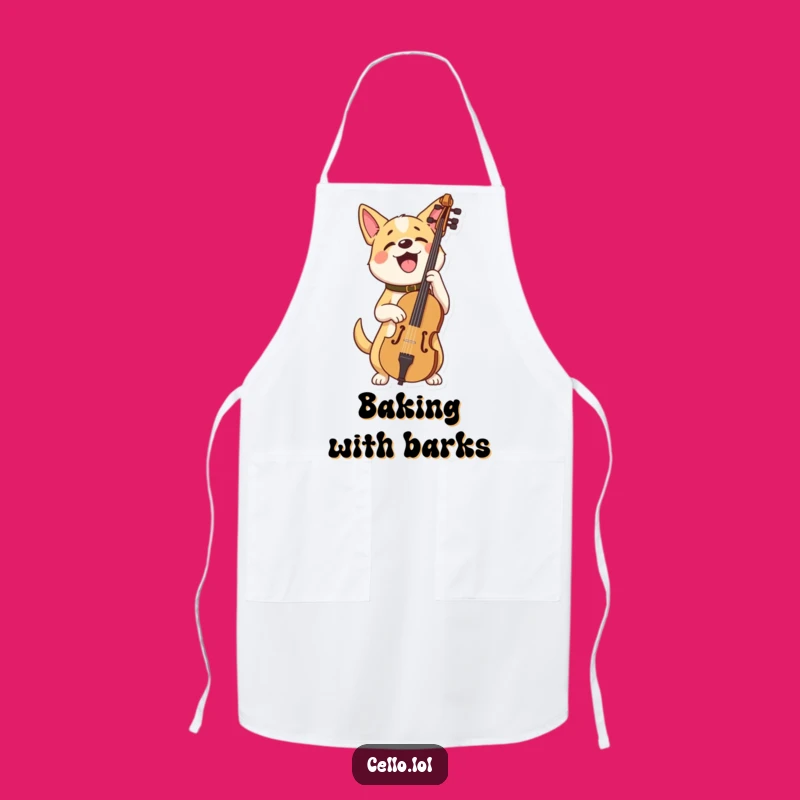 Funny Dog Cello Chef Apron: Cook With Proud Flair Gift