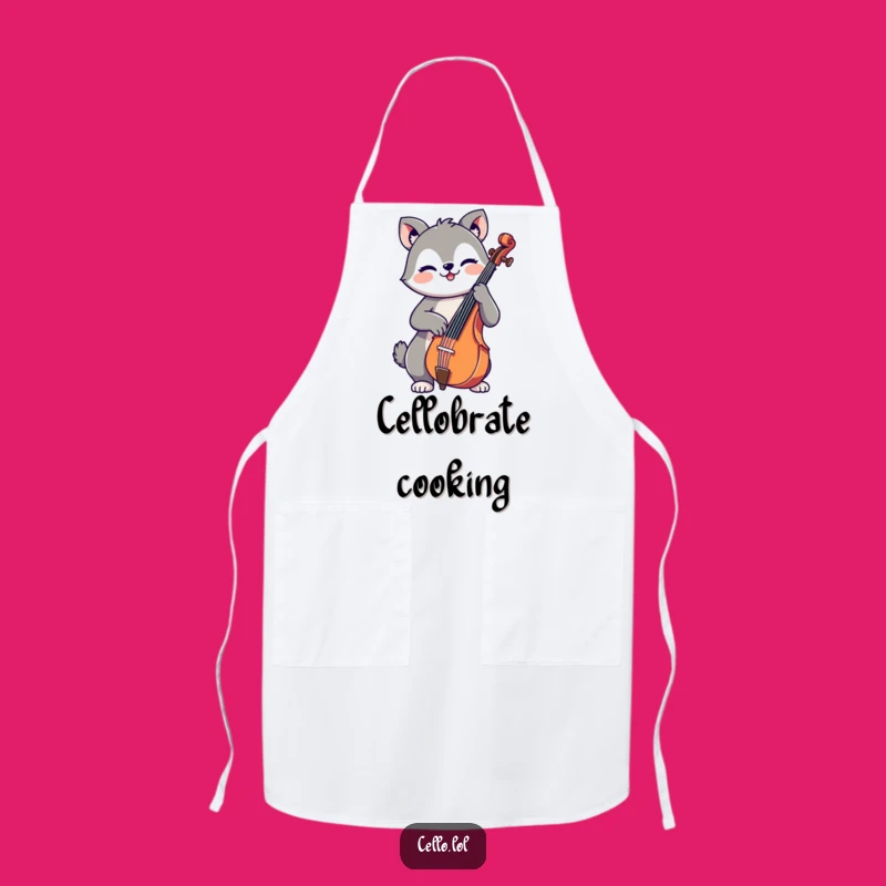 Funny Cello Animal Kitchen Apron - Cook with Musical Merriment