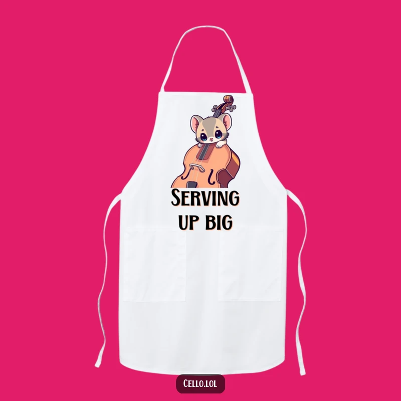 Funny Cello Apron - Cook with Wide-Eyed Musical Wonder