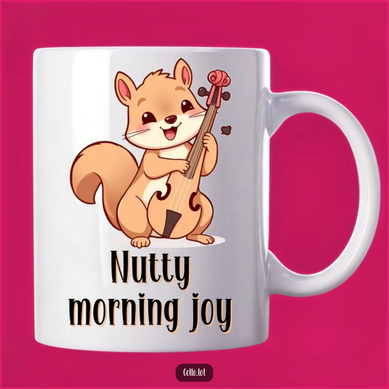 Funny Squirrel Cello Mug - Delightful Musical Gift for Playful Souls