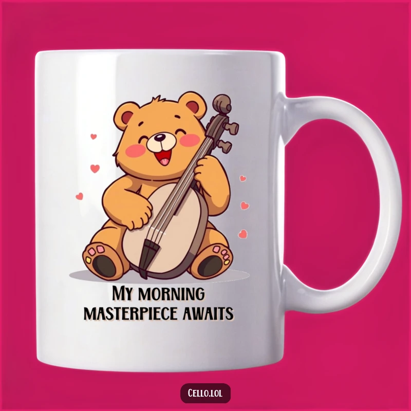 Funny Bear Cello Enthusiast Mug: A Delightful Musical Gift