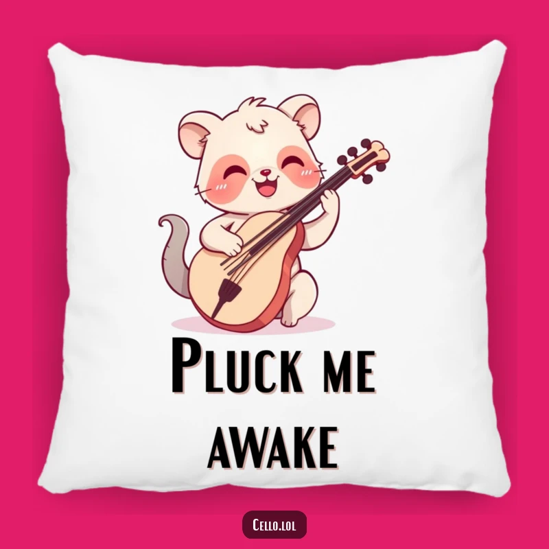 Funny Cello Pillow - Happy Plucking Comfort with Musical Charm