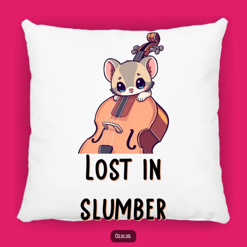 Funny Cello Pillow - Wide-Eyed Comfort with Musical Charm