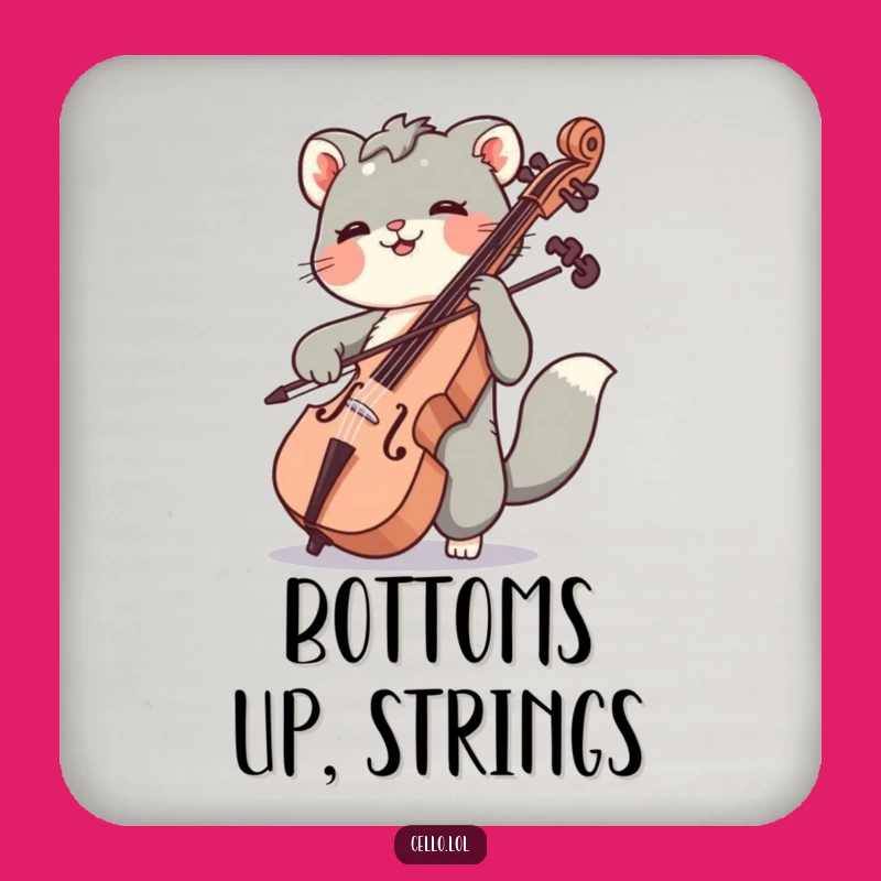 Funny Cello Bow Coasters - Protect Surfaces with Musical Humor