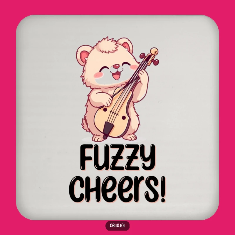 Funny Cello Coasters - Protect Surfaces with Fuzzy Musical Charm