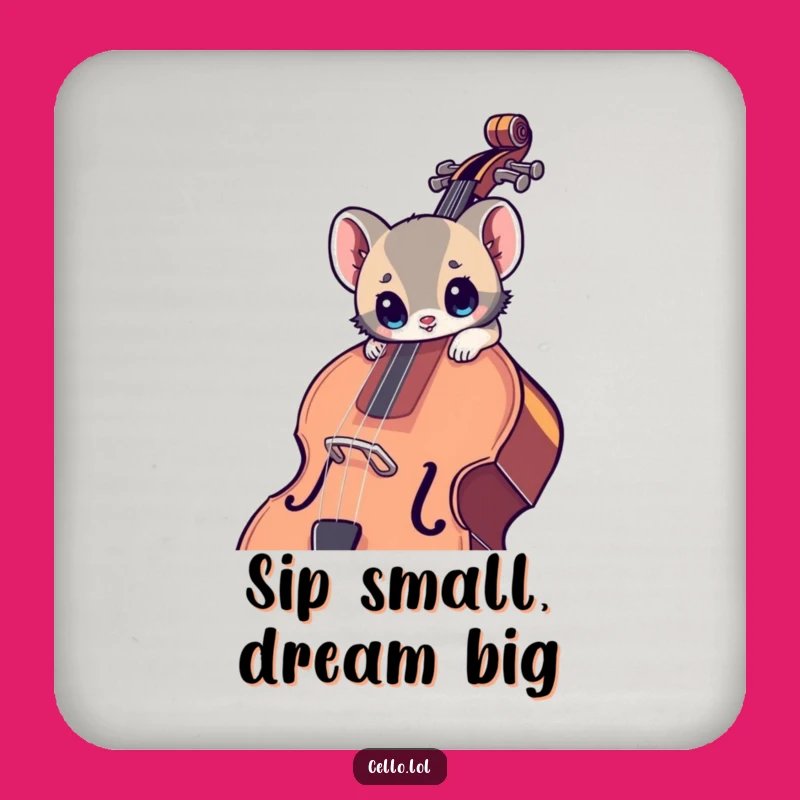 Funny Cello Coasters - Protect Surfaces with Wide-Eyed Musical Charm