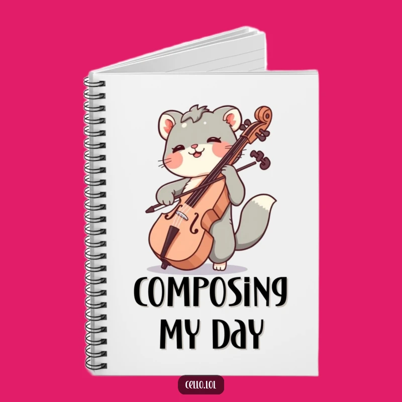 Funny Cello Bow Notebook - Compose Your Ideas with Musical Flair