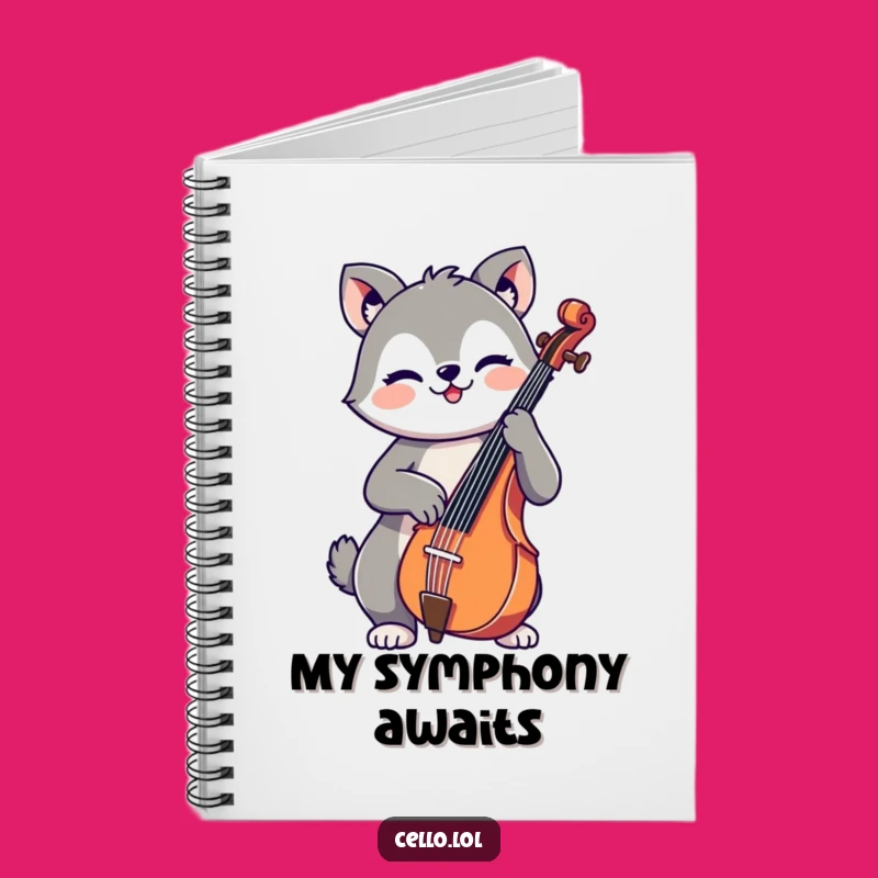 Funny Cello Animal Notebook - Jot Down Tunes with Cheerful Music Humor