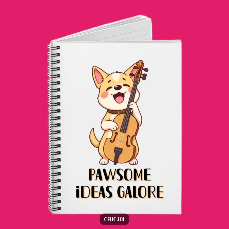 Funny Dog Cello Notebook: Jot Down Triumphs With Pride Gift