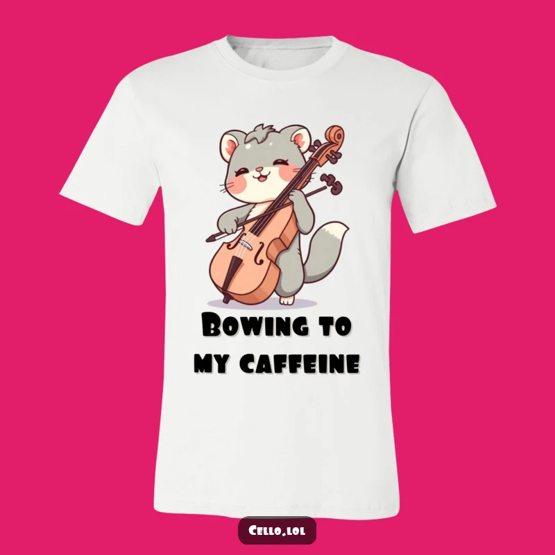 Funny Animal Cello Bow T-Shirt - Express Your Musical Joy with Humor