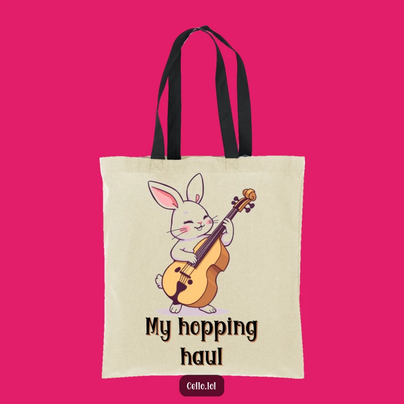 Funny Rabbit Cello Tote: Carry Your Rhythm And Fun Gift